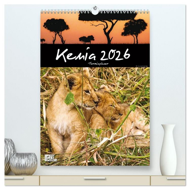 Produktbild: Kenia &ndash; Terminplaner (hochwertiger Premium Wandkalender 2026 DIN A2 hoch), Kunstdruck in Hochglanz