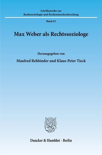 Produktbild: Max Weber als Rechtssoziologe.