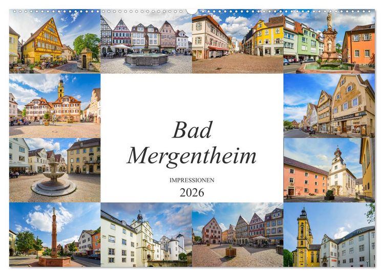 Produktbild: Bad Mergentheim Impressionen (Wandkalender 2026 DIN A2 quer), CALVENDO Monatskalender