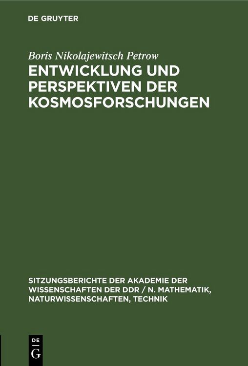 Produktbild: Entwicklung und Perspektiven der Kosmosforschungen