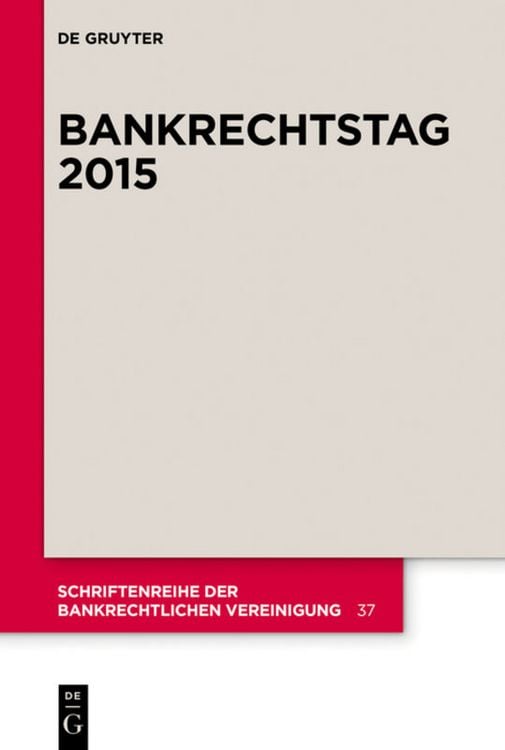Produktbild: Bankrechtstag 2015