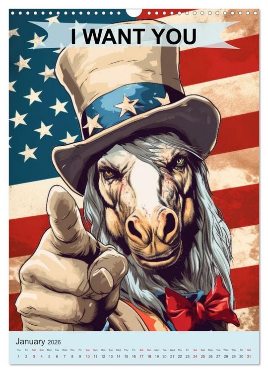 Produktbild: I want you animals (Wall Calendar 2026 DIN A3 portrait), CALVENDO 12 Month Wall Calendar