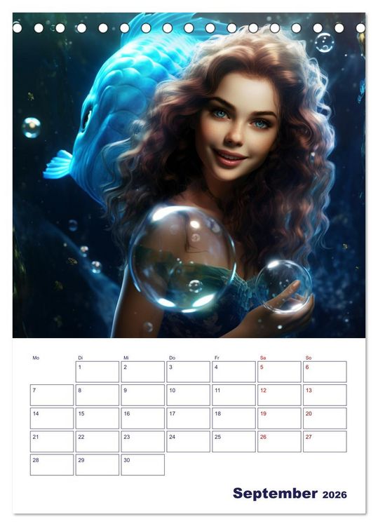 Produktbild: Die wundersame Welt der Zauberwesen (Tischkalender 2026 DIN A5 hoch), CALVENDO Monatskalender