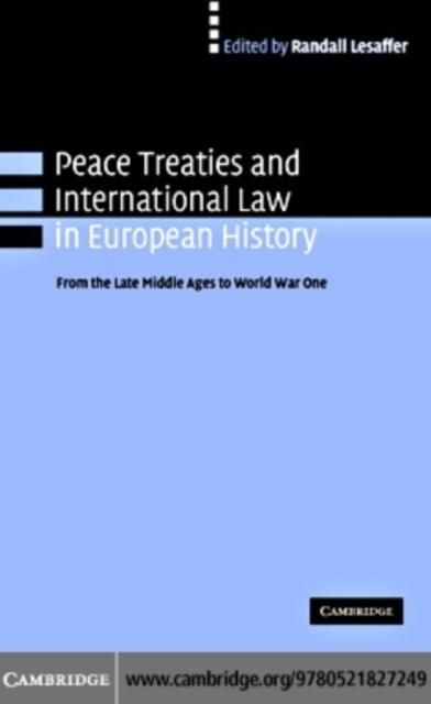 Produktbild: Peace Treaties and International Law in European History