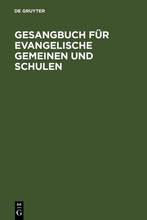 Produktbild: Gesangbuch f&uuml;r evangelische Gemeinen und Schulen
