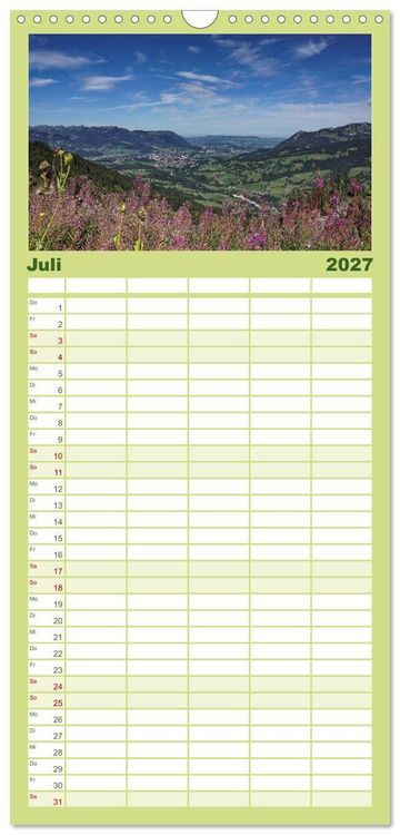 Produktbild: Familienplaner 2027 - Allg&auml;u - Natur pur mit 5 Spalten (Wandkalender, 21 x 45 cm) CALVENDO