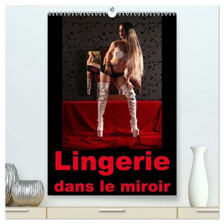 Produktbild: Lingerie dans le miroir (Calendrier mural 2026 DIN A2 horizontal) calendrier de bureau