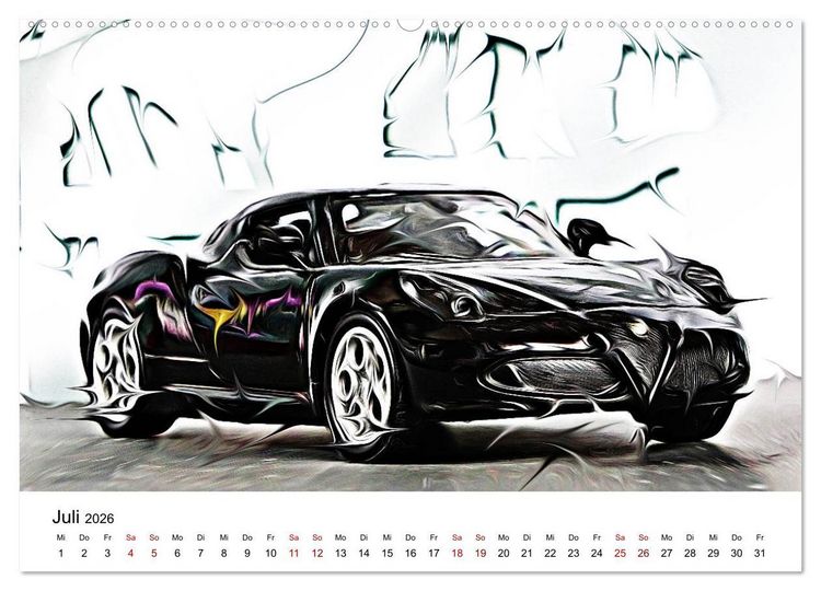 Produktbild: Surreale Autowelten (Wandkalender 2026 DIN A2 quer), CALVENDO Monatskalender
