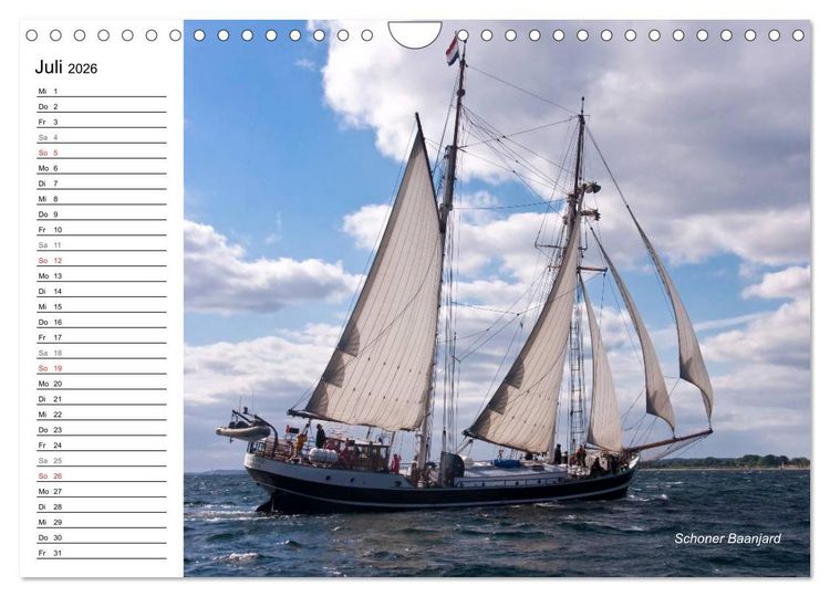 Produktbild: Traditionsschiffe auf der Ostsee (Wandkalender 2026 DIN A4 quer), CALVENDO Monatskalender