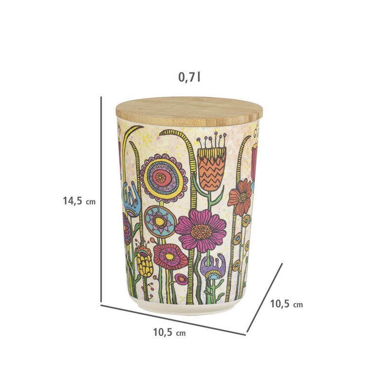 Produktbild: Vorratsdose Mod. Garden, 3er Set, aus Biokunststoff und Bambusdeckel