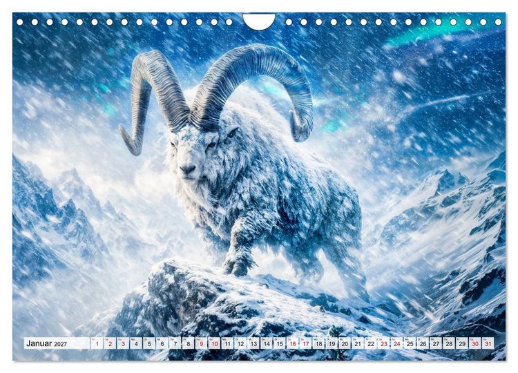Produktbild: Sternzeichen - Die M&auml;chte des Tierkreises (Wandkalender 2027 DIN A4 quer), CALVENDO Monatskalender