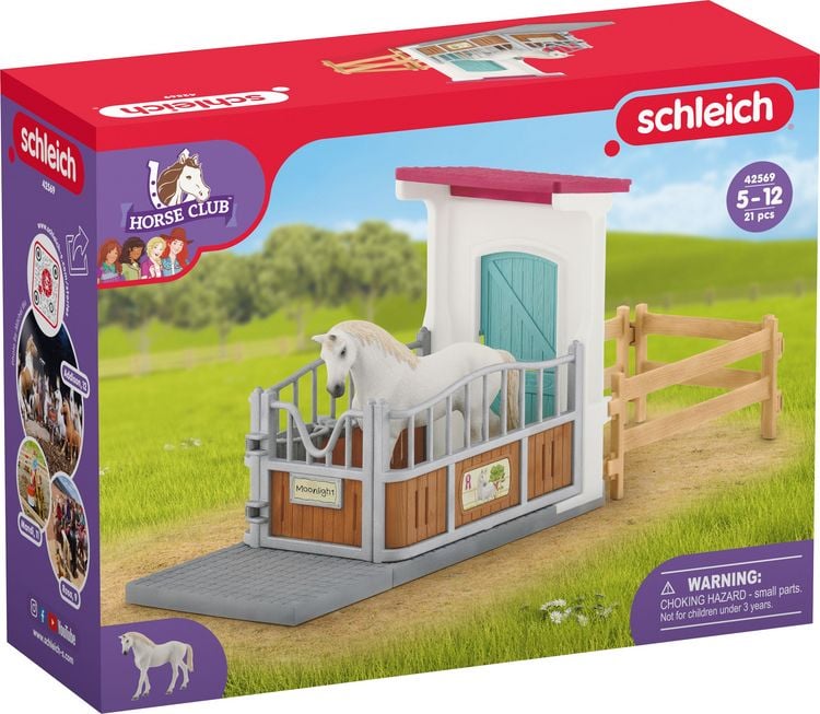 Produktbild: schleich&reg; 42569 Pferdebox mit Vollblut Hengst