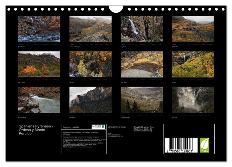 Produktbild: Spaniens Pyren&auml;en - Ordesa y Monte Perdido (Wandkalender 2026 DIN A4 quer), CALVENDO Monatskalender
