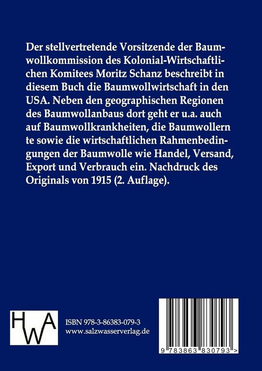 Produktbild: Baumwoll-Anbau, -Handel und - Industrie in den Vereinigten Staaten von Nordamerika