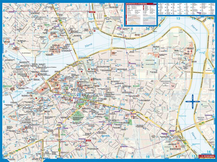 Produktbild: St. Petersburg, Sankt Petersburg, Borch Map