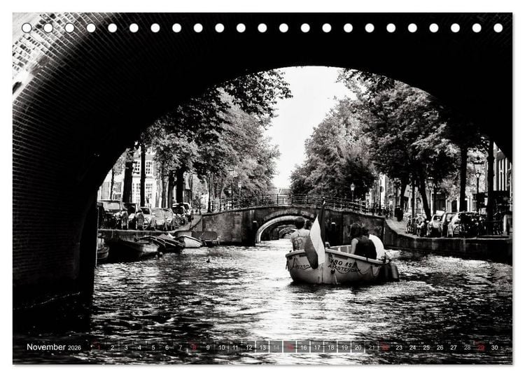 Produktbild: Ein Blick auf Amsterdam (Tischkalender 2026 DIN A5 quer), CALVENDO Monatskalender