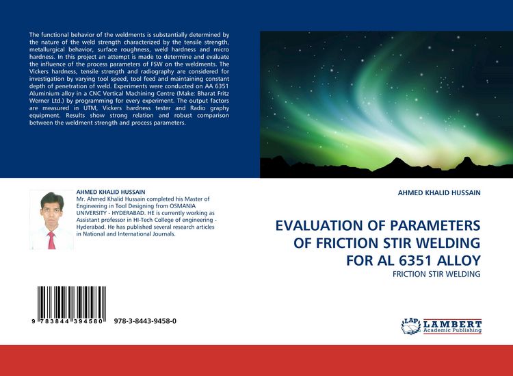 Produktbild: Evaluation Of Parameters Of Friction Stir Welding For Al 6351 Alloy