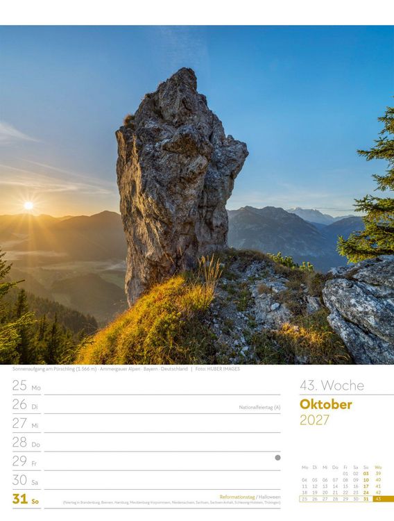 Produktbild: Faszination Alpenwelt Wochenplaner Kalender 2027
