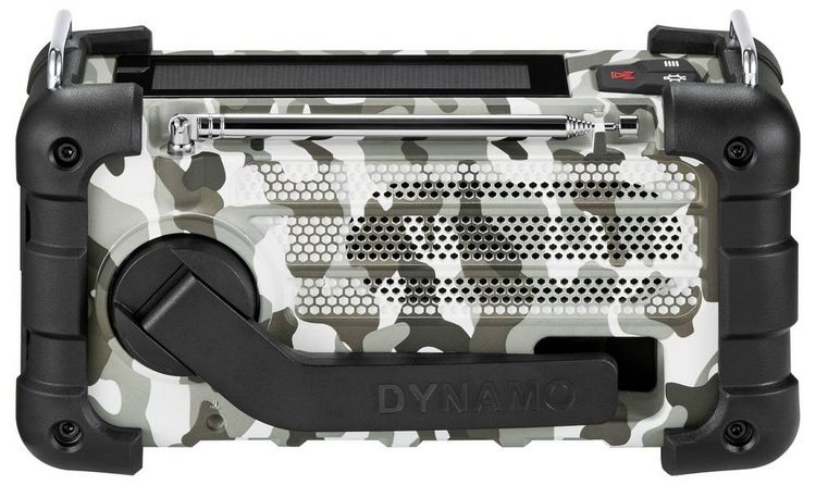 Produktbild: Sangean MMR-99 DAB+ Camo Notfallradio DAB+, UKW AUX, USB, Bluetooth&reg; Solarpanel, Handkurbel, Akku-Ladefunktion Arctic Camo