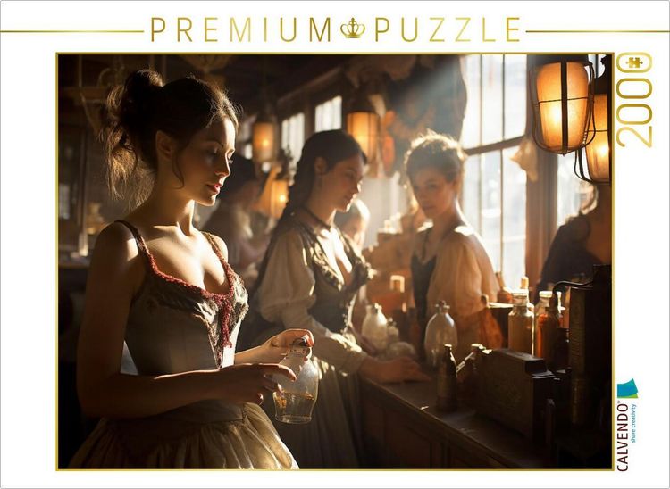 Produktbild: CALVENDO Puzzle M&auml;dchen &uuml;ber dem Saloon im wilden Westen | 2000 Teile Lege-Gr&ouml;&szlig;e 90x67cm Foto-Puzzle f&uuml;r gl&uuml;ckliche Stunden