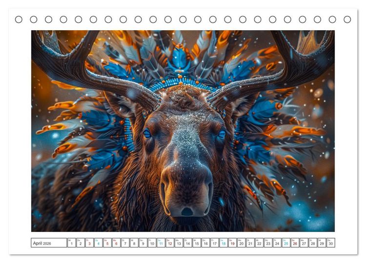 Produktbild: Tierische Schamanen (Tischkalender 2026 DIN A5 quer), CALVENDO Monatskalender