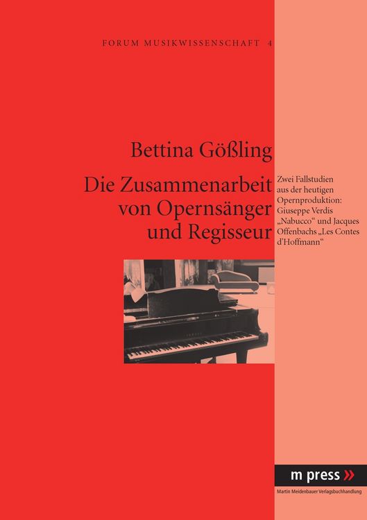 Produktbild: Die Zusammenarbeit von Opernsaenger und Regisseur