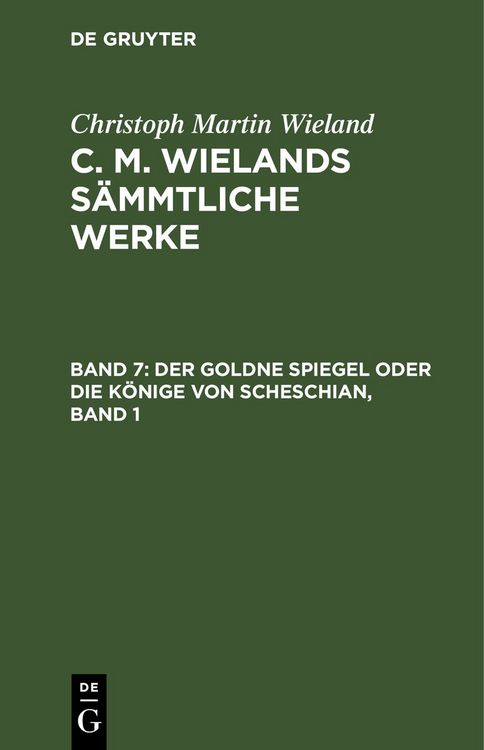 Produktbild: Der goldne Spiegel oder Die K&ouml;nige von Scheschian, Band 1