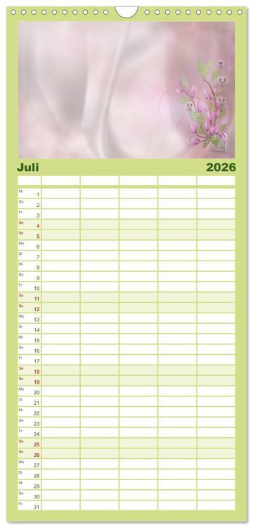 Produktbild: Familienplaner 2026 - Liebe wird im Herzen geboren mit 5 Spalten (Wandkalender, 21 x 45 cm) CALVENDO