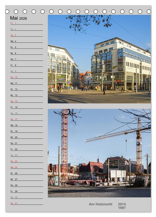 Produktbild: Jena im Wandel (Tischkalender 2026 DIN A5 hoch), CALVENDO Monatskalender