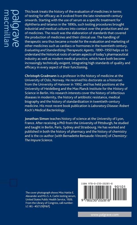 Produktbild: Evaluating and Standardizing Therapeutic Agents, 1890-1950