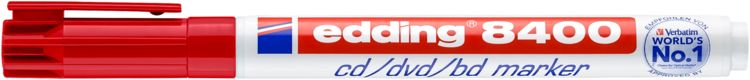 Produktbild: edding 8400 CD-DVD-BD Marker rot