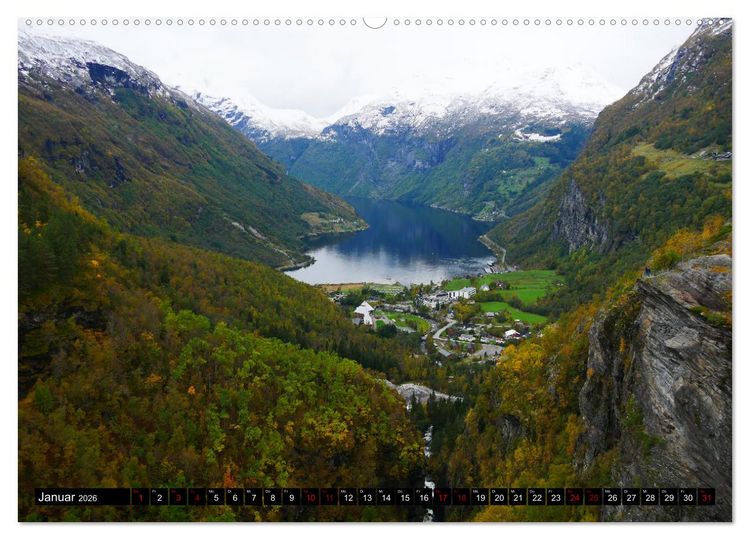 Produktbild: Bergen - Kirkenes - Bergen mit dem Postschiff (hochwertiger Premium Wandkalender 2026 DIN A2 quer), Kunstdruck in Hochglanz