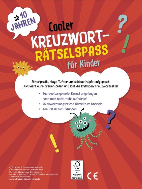 Produktbild: Kreuzwortr&auml;tsel ab 10 Jahren