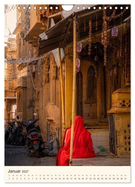 Produktbild: Stra&szlig;enleben in Rajasthan (Wandkalender 2027 DIN A4 hoch), CALVENDO Monatskalender