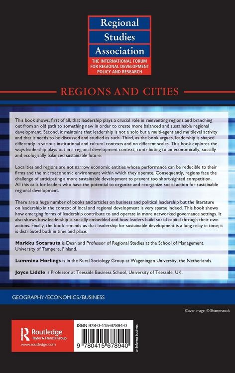 Produktbild: Leadership and Change in Sustainable Regional Development