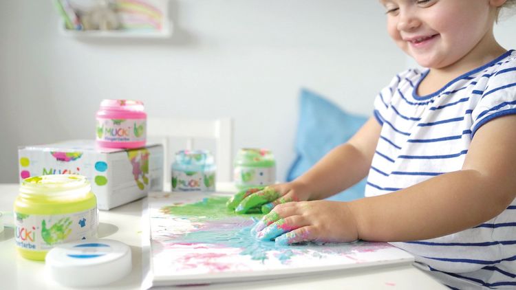 Produktbild: KREUL MUCKI Quietsch-Fingerfarbe Set 4 x 150 ml