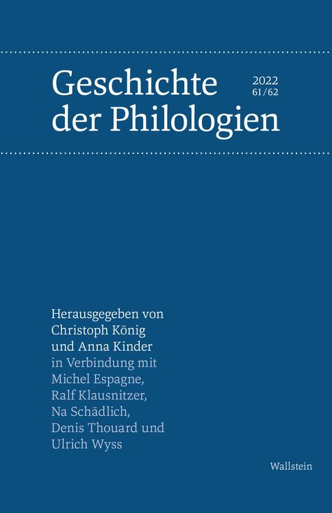 Produktbild: Geschichte der Philologien