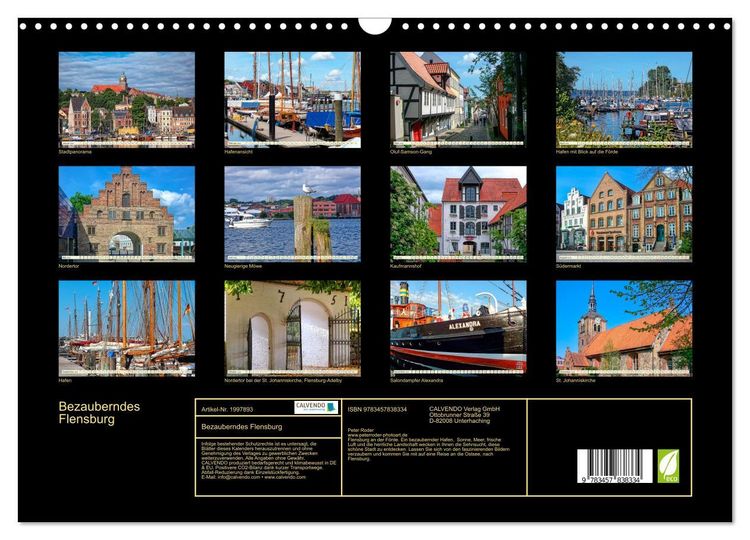 Produktbild: Bezauberndes Flensburg (Wandkalender 2026 DIN A3 quer), CALVENDO Monatskalender