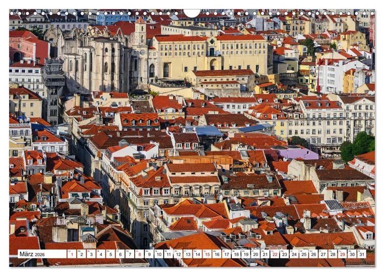 Produktbild: Bezauberndes Lissabon (Wandkalender 2026 DIN A3 quer), CALVENDO Monatskalender