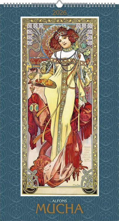 Bild vom Artikel Alfons Mucha 2026 - Bild-Kalender 33x60 cm - Kunstkalender - mit stilvollem Glitzereffekt - Jugendstil - Wandkalender - Alpha Edition vom Autor Alpha Edition