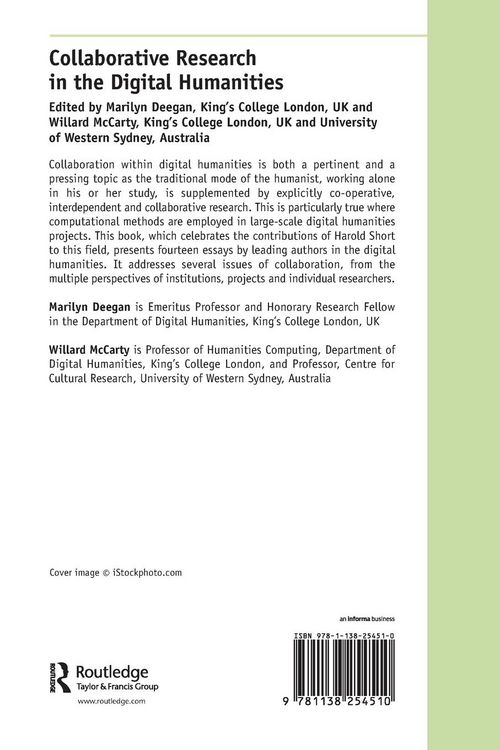 Produktbild: Collaborative Research in the Digital Humanities