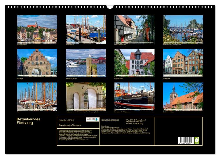 Produktbild: Bezauberndes Flensburg (Wandkalender 2026 DIN A2 quer), CALVENDO Monatskalender