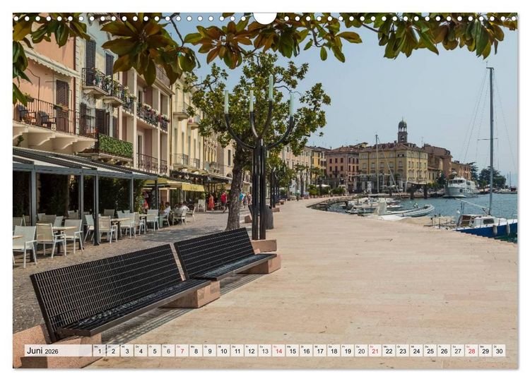 Produktbild: GARDASEE Die sch&ouml;nsten Uferpromenaden (Wandkalender 2026 DIN A3 quer), CALVENDO Monatskalender
