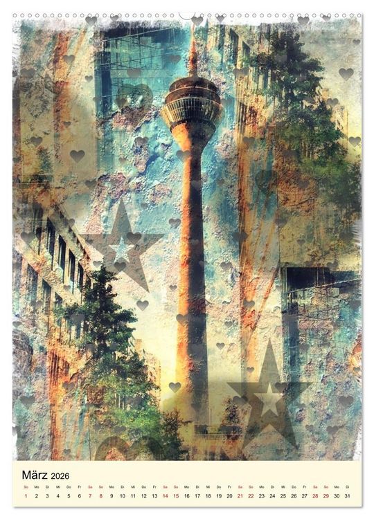 Produktbild: D&uuml;sseldorf die Stadt am Rhein (hochwertiger Premium Wandkalender 2026 DIN A2 hoch), Kunstdruck in Hochglanz