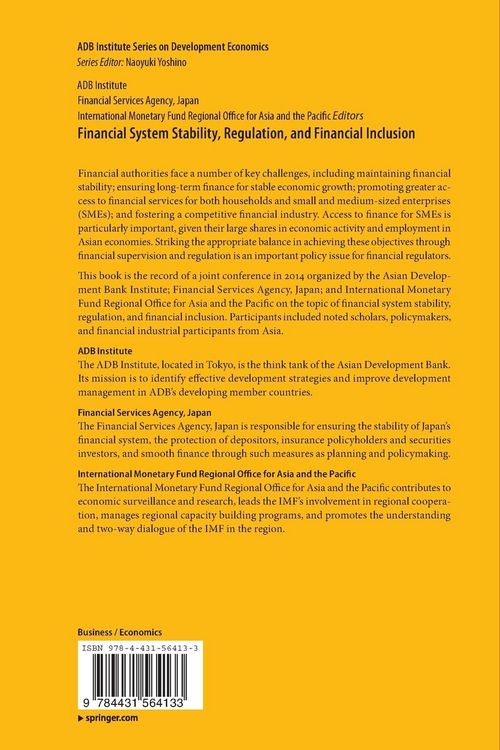 Produktbild: Financial System Stability, Regulation, and Financial Inclusion