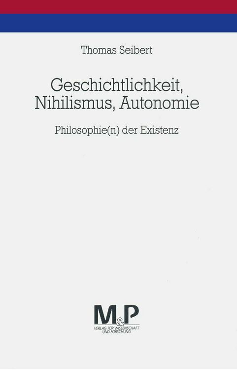 Produktbild: Geschichtlichkeit, Nihilismus, Autonomie
