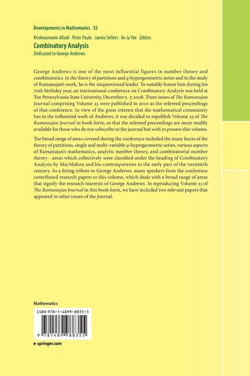 Produktbild: Combinatory Analysis