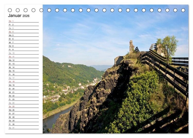 Produktbild: Tschechien - Die Burg Strekov (Tischkalender 2026 DIN A5 quer), CALVENDO Monatskalender