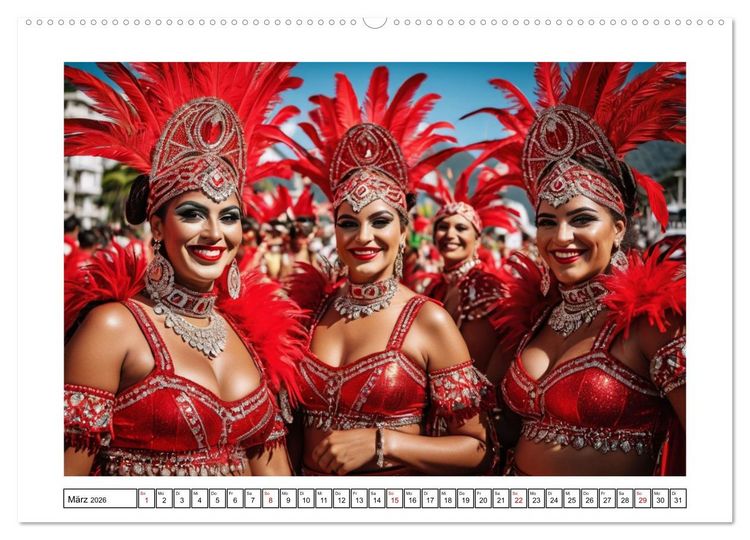Produktbild: Farbenfrohe Frauenpower (hochwertiger Premium Wandkalender 2026 DIN A2 quer), Kunstdruck in Hochglanz
