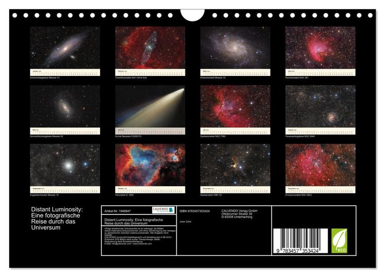 Produktbild: Distant Luminosity: Eine fotografische Reise durch das Universum (Wandkalender 2026 DIN A4 quer), CALVENDO Monatskalender